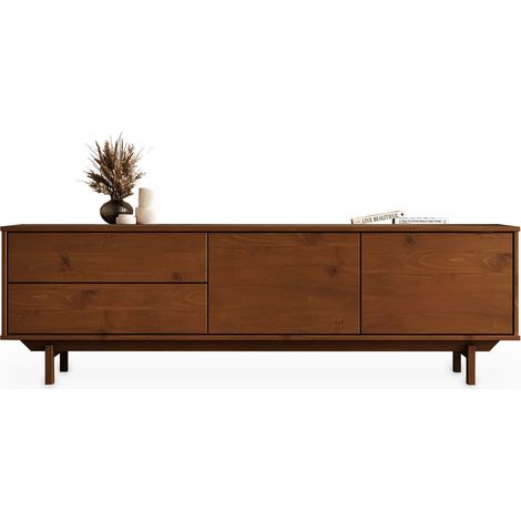 Meuble TV 170 cm LITA Couleur Châtaigne (1/5)