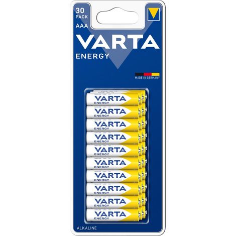 Piles alcalines Varta Energy AAA LR03 - Lampe horloge/veilleuse (lot de 30) (1/2)