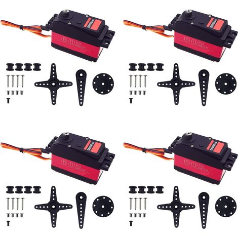 4 Pièce DS5160 60Kg 8.4V Haute Tension Servo NuméRique ÉTanche pour Voiture TéLécommandéE 1: 5 Robot SAVOX-0236 XL 5T Bras 270 Servo (1/5)