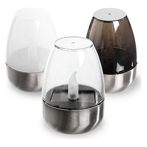 1 lot. Couleur : Transparent. Matériaux : Acier inoxydable et plastique. Lampe solaire pour terrasse extérieure. Cire LED en acier inoxydable.