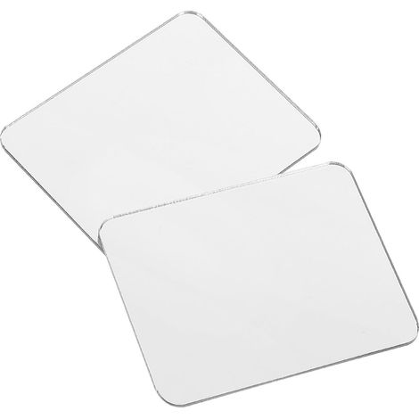 Autocollants Miroir Acrylique Auto-adhésifs Lot de 2 Miroir Portable pour Coque de Smartphone pour Maquillage et Usage Quotidien (1/4)