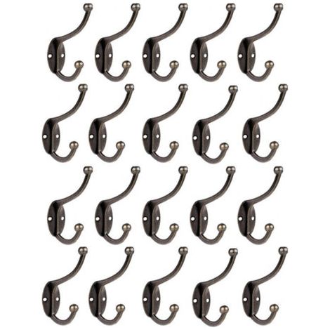 BARKBUSTERS 20 Pcs Patère Porte Manteau Murale Vintage Crochet Uniques Métal De Porte Chapeau Crochet Rétro Inox avec Vis pour la maison pour Porte-Manteau Salle de Bain Cuisine (Copper) (1/4)