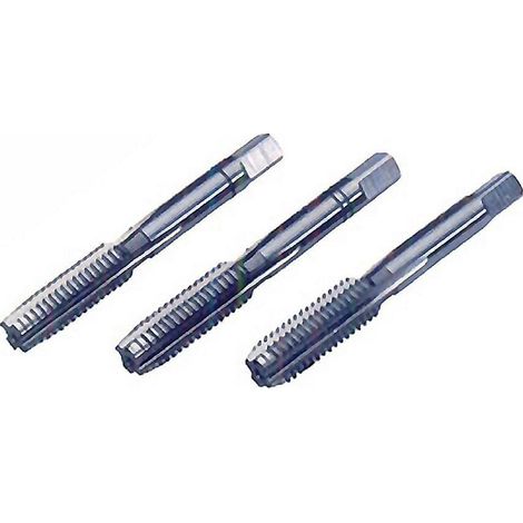 WURKO machos 6x100 mm hss/g din 352 , Juego de 3 machos métrica HSS DIN 352 6X100 mmLargo 50 mmAcero, (1/2)