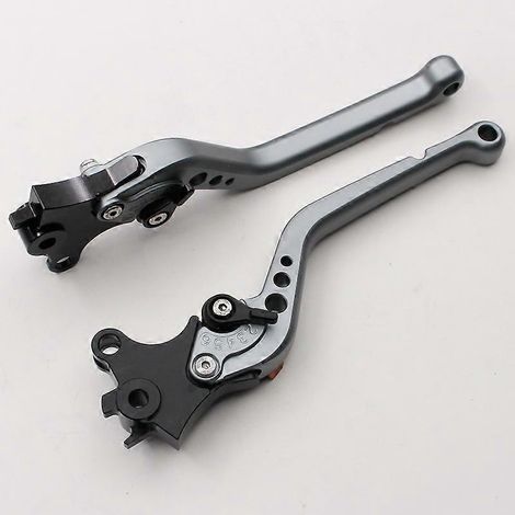 Convient aux motos BMW R1200GS, accessoire de poignée en alliage d'aluminium avec klaxon de frein et d'embrayage réglable modifié (tige longue en titane). (1/5)