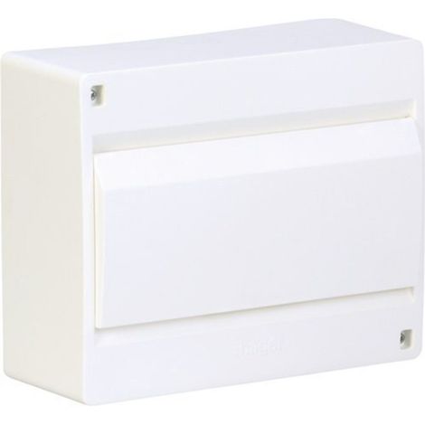 Hager – Tableau électrique de surface 10 modules VD110NE – Tension 200V – Protection classe II – Montage sur rail DIN