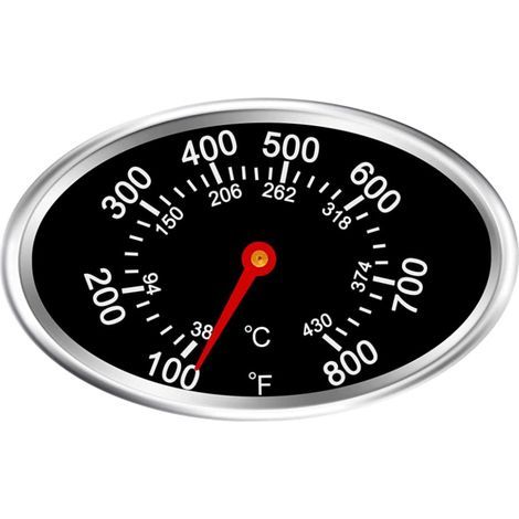 Thermomètre de rechange Nexgrill pour barbecue, acier inoxydable, 7,5 x 4,8 cm
