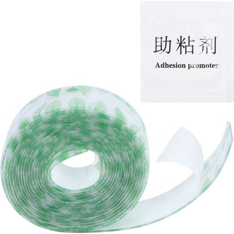 Direktor von Calafateo de L'auto-emloadesive pour la Salle Bain Scelled Ribits PVC 3,2m pour les Improvements Maison (grüne transparente Blätter)