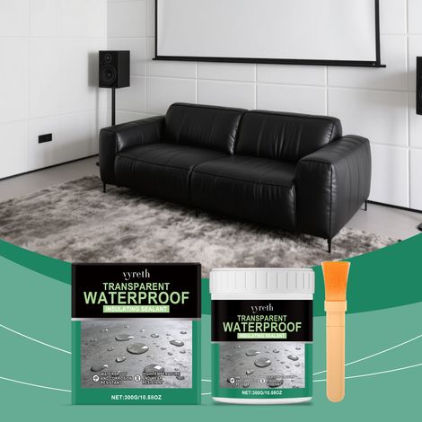 Transparenter Dicht- und Abdichtungskleber, transparente wasserdichte Beschichtung, Bad/Balkon, Dachabdichtung ohne Fliesenentfernung – 300 g × 1 + Pinsel × 1 -- BIEMMEDUE (1/5)