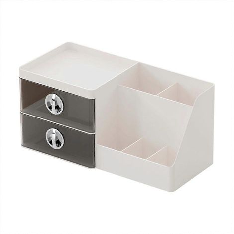 Organisateur de maquillage avec tiroirs transparents, pour coiffeuse, grande capacité (1/5)