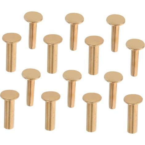 Kit de Réparation de Couteau Cuisine 7 Paires Rivets en Cuivre Doré pour Manche de Couteau, Fixation Facile et Application Polyvalente pour Bricolage DIY (1/5)