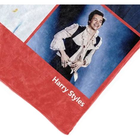 Couverture personnalisée étoile Harry Styles BL600J-3 150x200 cm, plaide sur mesure motif vedette, jeté de lit décoratif 150200 (1/4)