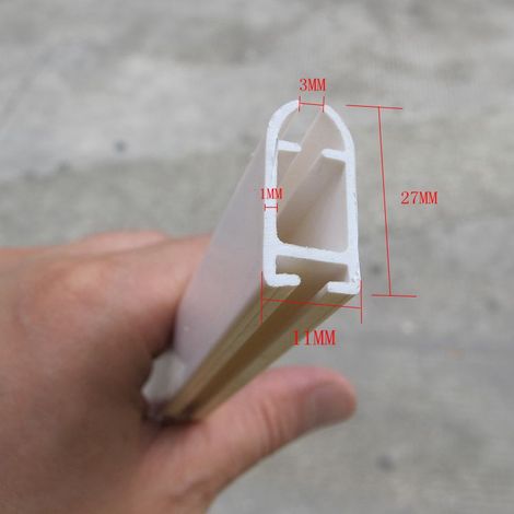 Accessoires pour stores enrouleurs : tube plat en plastique PVC de 3 cm, tige inférieure pour stores enrouleurs (1/5)