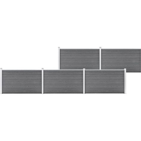 Clôture de jardin WPC 872x106 Gris (1/5)