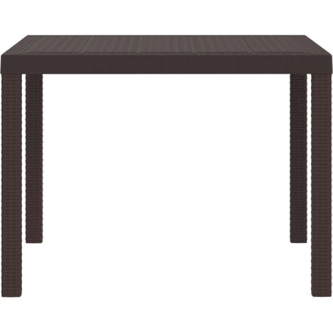 Maison Exclusive - Gartentisch Braun 100 x 100 x 73 cm Poly-Ratta