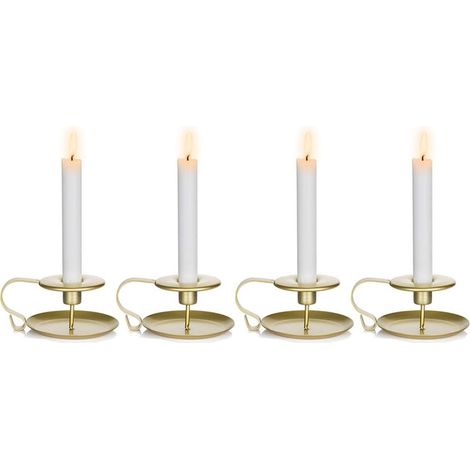 décoration de Noël Bougeoir Conique Bougeoirs en Chandelier, Bougeoirs de Table en Or pour la Cérémonie de Mariage, Chandelier pour Halloween Décoration de Salle à Manger de Noël, 4 Pièces cadeau de N (1/5)