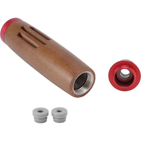 Cendrier voiture grande capacité, aluminium caoutchouc noyer, mini cendrier portable rouge pour fumeurs (1/5)