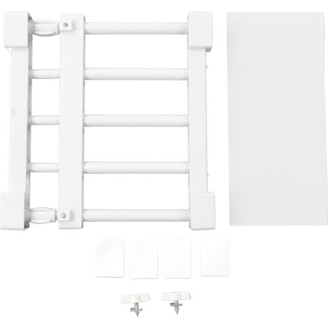 Étagère extensible à tension pour placard, sans clous, séparateur de rangement pour armoire, longueur 23-30 cm / 9,1-11,8 pouces (1/5)