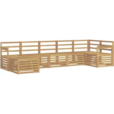 Outdoor Sofa Set 7 pcs White vidaXL
