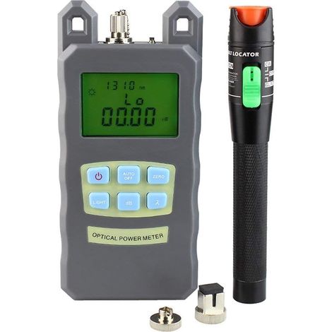 Penna a fibra ottica da 30 mW Localizzatore di guasti visivi + fotometro a fibra ottica Tester a fibra ottica da -70dBm a +10dBm (1/5)