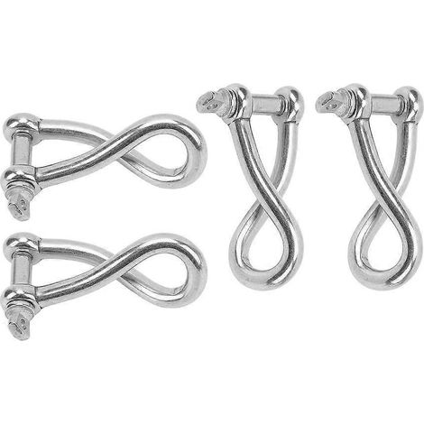 Schraubbolzen-Schäkel, verdrehter Schäkel, Schraubbolzen, rostfreier Hochleistungs-Schäkel