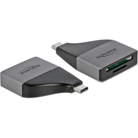 Delock Lector de tarjetas USB Type-C â¢ para tarjetas de memoria SD / MMC + Micro SD â diseÃ±o compacto