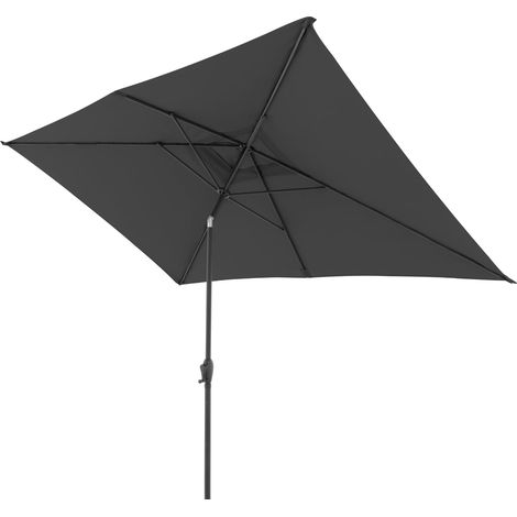 Doppler Ombrellone Jack 300x200cm in grigio I Ombrellone rettangolare per balcone e terrazza I Parasole da balcone grande I Ombrellone a manovella I Parasole da giardino inclinabile (1/5)