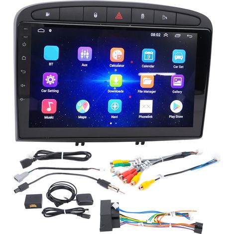 Écran tactile de navigateur automatique 9 pouces, lecture multimédia pour Android 10.0, Bluetooth de remplacement, Peugeot 408/308/308SW 1013(1 + 16G) (1/5)