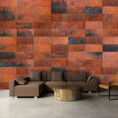 Papier peint puzzle de briques - 400 x 280 cm (1/4)