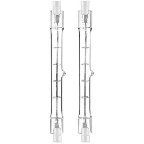 500W tube R7s 118mm halogène Dimmable Blanc Chaud 2800K ampoule crayon r7s linéaire 11000lm AC 200-240V pour l’éclairage de maison, travail, sécurité