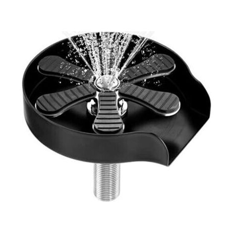 CCYKXA Rince Verre Evier, Lave Verre pour éVier Lavabo, Rince Verre Brosse En Verre pour éVier De Bar, En Acier Inoxydable, Lave Biberon Bouteille, Accessoire Evier Cuisine, Rinceur De Verre, Noir (1/5)