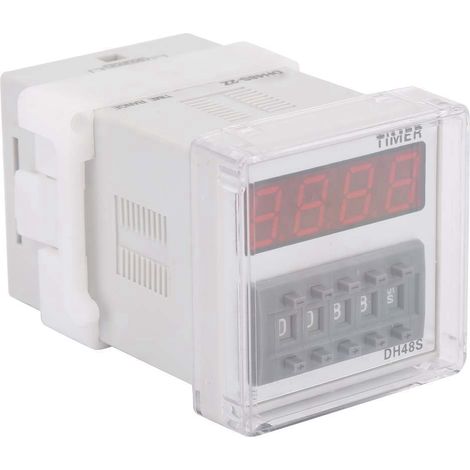 Minuterie DH48S-2Z avec affichage LCD, relais temporisé 220 V CA, plage de temporisation de 0,01 seconde à 9999 heures (1/5)