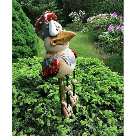 (rouge) Dcoration Bizarre De Ferme De Poulets, Sculpture De Paysage De Cour De Ferme En Extrieur, Artisanat En Rsine (1/4)