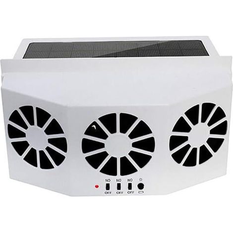 Ventilador extractor con energía solar, purificador de aire para vehículos, potenciador de refrigeración, ventiladores de ventana, radiador, blanco (1/5)