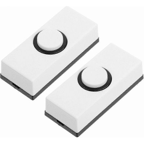 Sonnette murale vintage, lot de 2 boutons-poussoirs rétro pour maison/portail/garage (1/3)