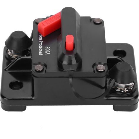 Badafaci Support de Réinitialisation Automatique de Disjoncteur, Matériau en Cuivre avec Protection contre les Surintensités, 30A à 300A pour une Utilisation Automobile et Marine (200A)