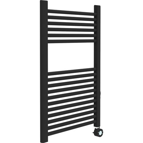 Radiatore per bagno scaldasalviette in colore nero opaco 770 x 500 mm elettrico programmabile ERCOS ELETTRA ASOPSD490005000770 Nero opaco (1/5)