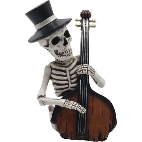 Figurine Skeleton - Résine - Décoration Halloween Bureau Maison Jardin - Lot de 1 (1/5)