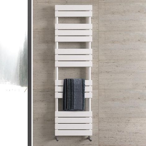 Biubiubath Flat Panel Towel Rail Radiator 1600x450mm White (1/4)