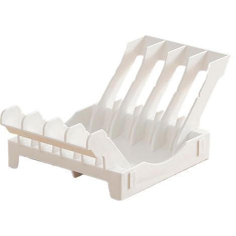 Étagère de rangement pour assiettes, organiseur de cuisine réglable design peu encombrant, construction en métal, organisation sans effort pour armoires, comptoirs, assiettes, bols et vaisselle (1/5)