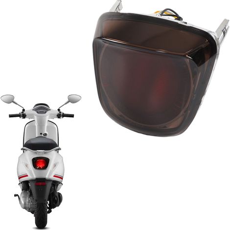 Rückleuchten mit Angel Eyes für Vespa Sprout Primavera 150 Motorrad 2017-2021, schwarzes Gehäuse. (1/5)