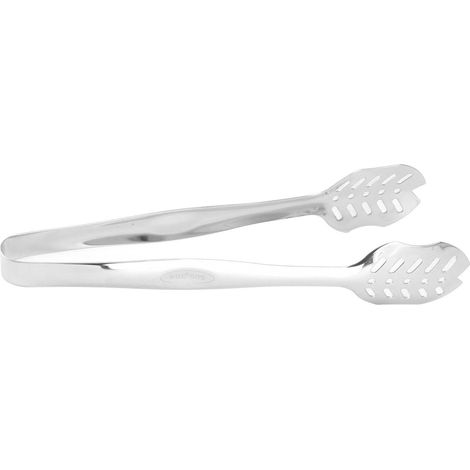 Servierzange aus Edelstahl, geeignet für Speisen, dickwandig, hohl, ideal für Buffet, Küche, Grillen, Partys, silberfarben (1/5)