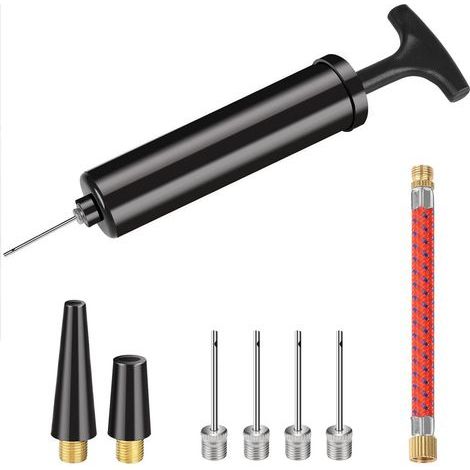8-inch air pump for balls (football, basketball), with metal inflation needle. (1/5)
