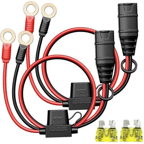 Packung mit 2 GC002 X-Connect-Steckverbindern für NOCO-Batterieladegeräte, M6 XL-Ringkabelschuhe, Wartungsladekabel für intelligente Batterien