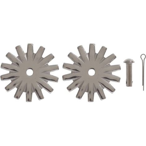 Paire de roues complètes avec rivets pour éperons