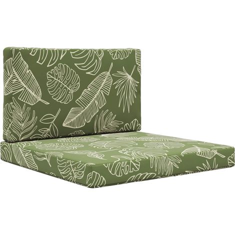 Maison Exclusive - Coussin de canapé d'extérieur 2 pcs Modèle feuille Polyester