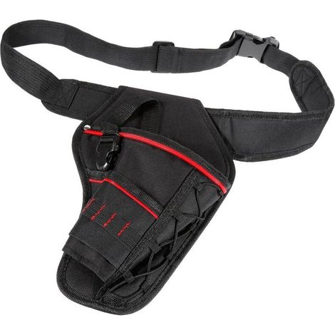 Bohrmaschinenkoffer, wasserdichter Schlagbohrmaschinenkoffer, multifunktionaler Elektrowerkzeughalter mit Gürteltasche für Schraubenschlüssel, Hammer, Schraubendreher