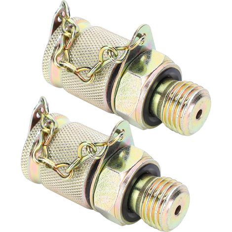 2 Pièces Adaptateur de Test Hydraulique, Raccord pour Tuyau Haute Pression, Outil d'Accouplement de Point de Mesure (1/4in M16 x 2) (1/5)