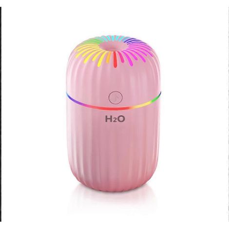 Humidificateur d'air 300 ml, mini humidificateur portable coloré, humidificateur à brume fraîche, pour voiture, plantes, bureau, chambre, etc. Arrêt automatique, 2 modes de brumisation, super (1/5)