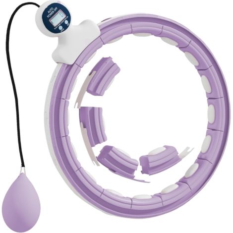 Hula hoop intelligente per adulti, con contrappeso a sfera, 16 nodi (76-113 cm), viola, spedizione dal sito. (1/5)