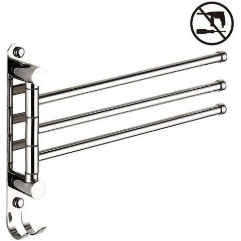 FOREHILL Porte-serviette pivotant mural en acier inoxydable, bras de tige de serviette de bain, salle de bain / cuisine pivotant porte-serviettes organisateur de Soutiende Soutien------- 3 taille de t (1/4)